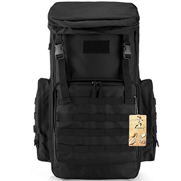 CREATOR Tactical Pouch 1 CREATOR 70-85L Large Capacity Tactical Travel Backpack MOLLE Hiking Rucksack Outdoor Travel Bag for Travelling Trekking Camping Hiking Hunting & Sports Events