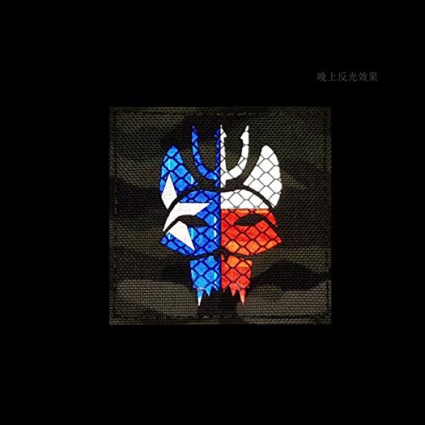 ODSP Airsoft Morale Patch 3 Seal Team Trident Cat Head Infrared Reflective IR Embroidered Fabric Patch, Tactical Military Morale Patches Set for Caps,Bags,Backpacks,Vest, Uniforms 2.95 x 2.95 Inch