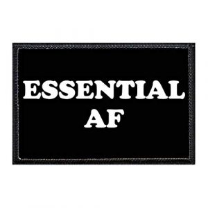 P PULLPATCH Airsoft Morale Patch 1 Essential AF | Hook and Loop Attach for Hats, Jeans, Vest, Coat | 2x3 in | by Pull Patch