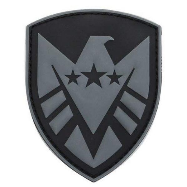 Tactical PVC Patch Airsoft Morale Patch 1 Marvel Avengers Agents of Shield Logo Morale Military Patch 3D PVC Rubber Tactical Rubber Hook Patch (Gray)