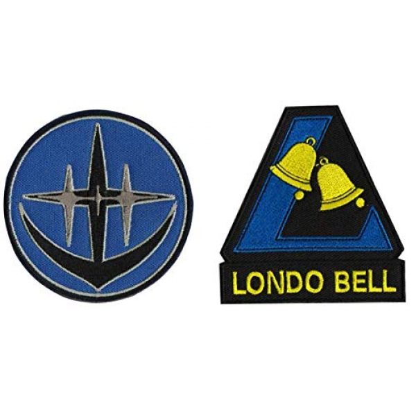 Tactical Embroidery Patch Airsoft Morale Patch 1 Mobile Suit Gundam UC Unicorn Londo Bell Tactical Embroidery Patch Hook & Loop Morale Patch Military Patch for Clothing Accessory Backpack Armband (2pcs)