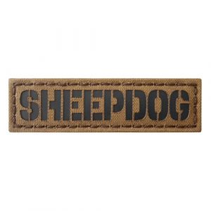 Tactical Freaky Airsoft Morale Patch 1 Sheepdog 1x3.5 Coyote Brown Tan Arid Infrared Name Tape Tab IFF Morale Hook&Loop Patch