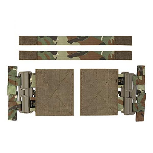 KRYDEX Tactical Pouch 1 KRYDEX Quick Release Buckle Set,Single Point Molle Quick Disconnect Side Entry Conversion with Hoop and Loop for JPC CPC NCP XPC 420 Vest (Multicam)