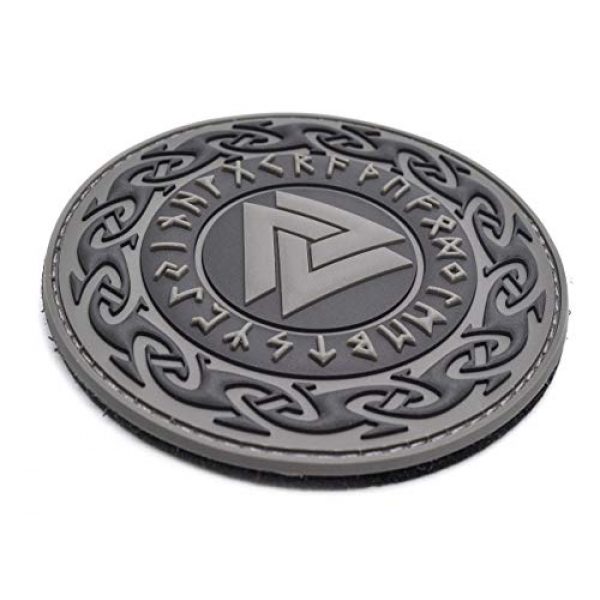 King Kong Somersault Airsoft Morale Patch 3 Viking Valknut Morale Tactical PVC Rubber Patch