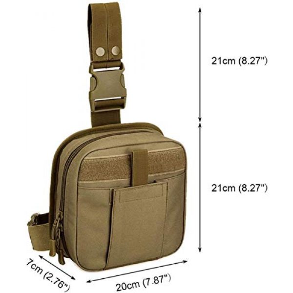 ACOMOO Tactical Pouch 3 ACOMOO Multifunctional Drop Leg Waist Bag - Tactical Thigh Brown Size No Size
