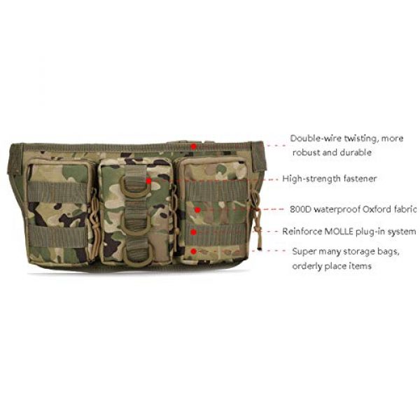 LGL Tactical Pouch 5 Tactical Sling Bag Tactical Belt Bag - Tactical Waterproof Men Waist Pack Hiking nylon Waist Bag Outdoor Army Military Hunting Sports Climbing Camping Waist Pockets Tool Pouch Bag Mini Utility Pouch