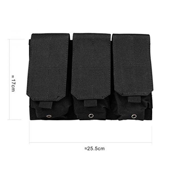 IronSeals Tactical Pouch 2 IronSeals AQ Tactical EDC Outdoor Fasteners Abjustable Three Pocket Gear Hook Molle Durable Pouch Holder for Flashlight & Accessories & Tool