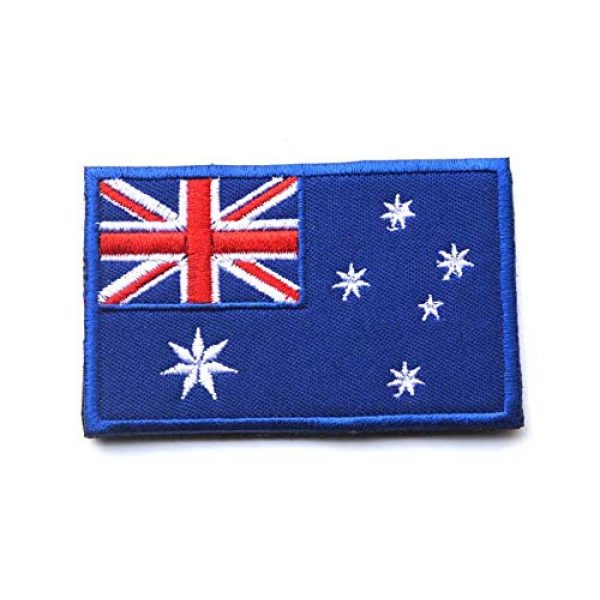 Tactical Embroidery Patch Airsoft Morale Patch 2 2pcs Australia Flag Embroidery Patch Military Tactical Morale Patch Badges Emblem Applique Hook Patches for Clothes Backpack Accessories