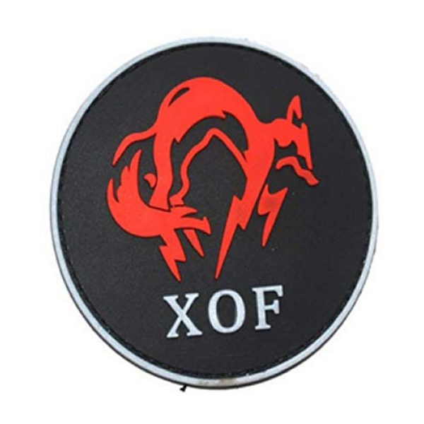 Tactical PVC Patch Airsoft Morale Patch 3 MGS Metal Gear Solid Fox Hound Logo PS4 PVC Military Tactical Morale Patch Badges Emblem Applique Hook Patches for Clothes Backpack Accessories