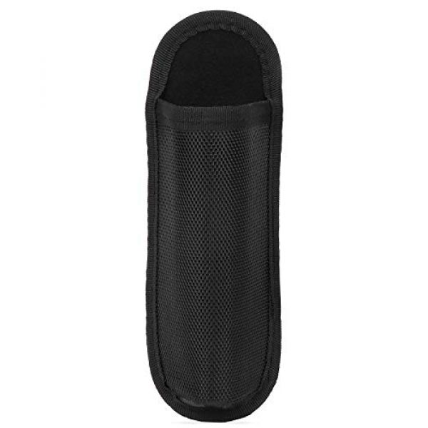 abcGoodefg Tactical Pouch 4 abcGoodefg Tactical Flashlight Holster for Duty Belt Long Clip-On Flashlight Holder Pouch Compact Torch Handheld LED Flashlight Carrier Case, Black 1 Pack