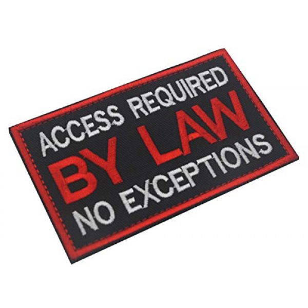 WUXL Airsoft Morale Patch 4 WUXL Patch Service Dog Access Required by Law No Exceptions Vests/Harnesses Emblem Embroidered Fastener Hook & Loop PatchService Dog -by Law