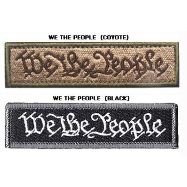 Tactical Embroidery Patch Airsoft Morale Patch 1 We The People Tactical Embroidery Patch Hook & Loop Morale Patch Military Patch for Clothing Accessory Backpack Armband (2pcs)