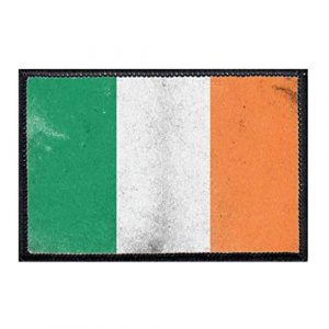 P PULLPATCH Airsoft Morale Patch 1 Ireland Flag Distressed Morale Patch | Hook and Loop Attach for Hats, Jeans, Vest, Coat | 2x3 in | by Pull Patch