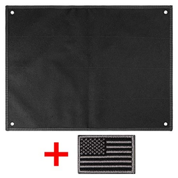 IronSeals Airsoft Morale Patch 7 IronSeals Tactical Board Patch Organizer Holder Display with Loop Surface, Steel Ring and Flag Patch