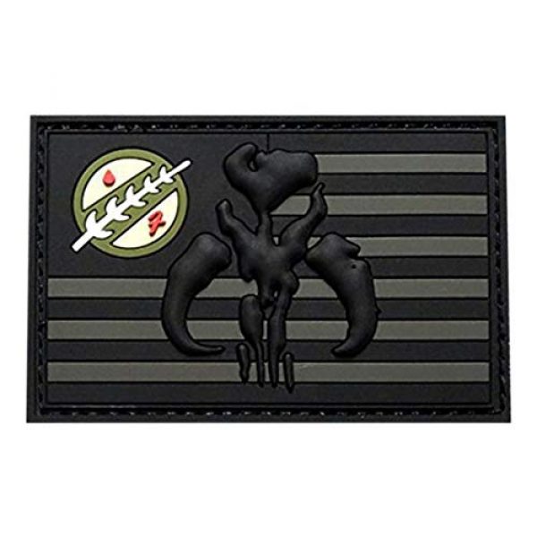Miltacusa Airsoft Morale Patch 1 Miltacusa USA Flag Mandalorian Bounty Hunter Boba Fett Patch (3D-PVC Rubber-MTB1)