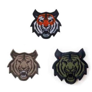 Tactical Embroidery Patch Airsoft Morale Patch 1 Tiger Head Tactical Embroidery Patch Hook & Loop Morale Patch Military Patch for Clothing Accessory Backpack Armband (3pcs)