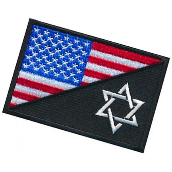 Embroidery Patch Airsoft Morale Patch 3 USA Flag Jewish Star of David Military Hook Loop Tactics Morale Embroidered Patch