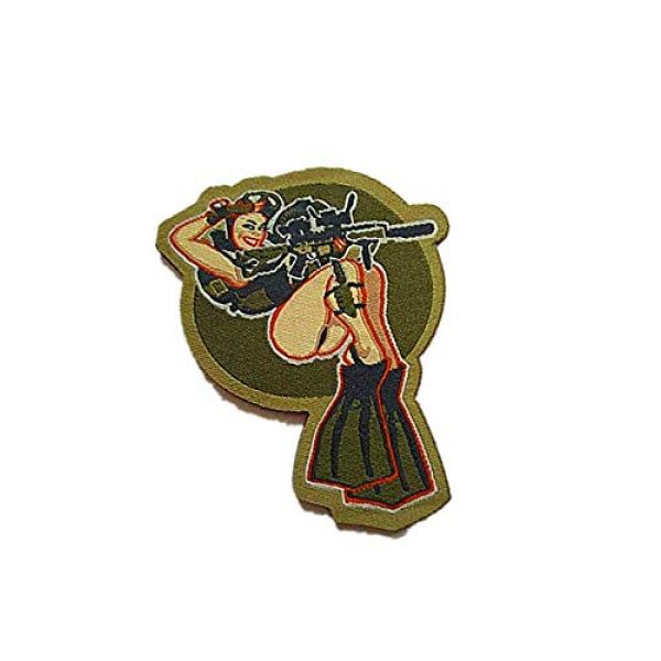 Embroidery Patch Airsoft Morale Patch 2 Dive Girl Pinup Marine Military Hook Loop Tactics Morale Embroidered Patch