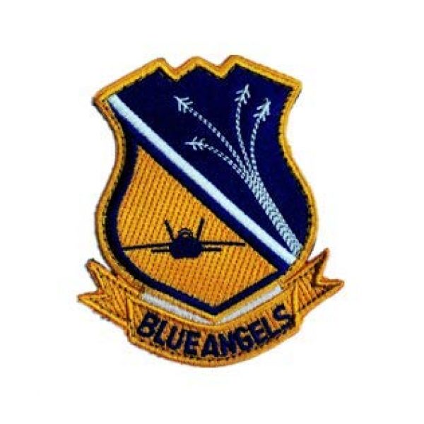 Tactical Embroidery Patch Airsoft Morale Patch 1 Blue Angels Naval Air Training Command Tactical Embroidery Patch Hook & Loop Morale Patch Military Patch for Clothing Accessory Backpack Armband