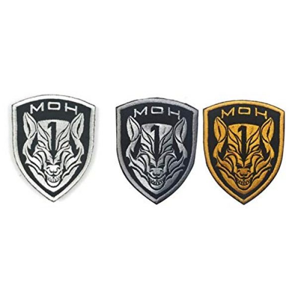 Tactical Embroidery Patch Airsoft Morale Patch 1 Wolfpack Medal of Honor MOH Tactical Embroidery Patch Hook & Loop Morale Patch Military Patch for Clothing Accessory Backpack Armband (3pcs)