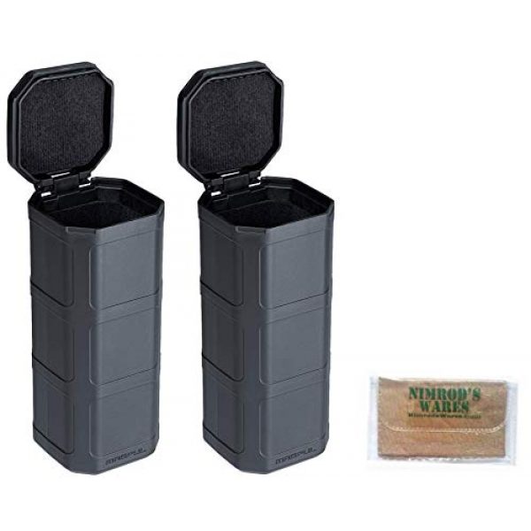 Nimrod's Wares Tactical Pouch 1 Nimrod's Wares Two Magpul DAKA Storage Cans Glasses Tools Ammo MAG1028-GRY Bundle Microfiber Cloth