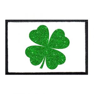 P PULLPATCH Airsoft Morale Patch 1 Four Leaf Clover - Sparkle Morale Patch | Hook and Loop Attach for Hats, Jeans, Vest, Coat | 2x3 in | by Pull Patch