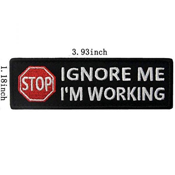 ODSP Airsoft Morale Patch 2 Service Dog No Touch No Talk, Ignore Me I'm Working, Do Not Pet Tactical Military Morale Embroidered Patches with Fastener Hook and Loop Backing