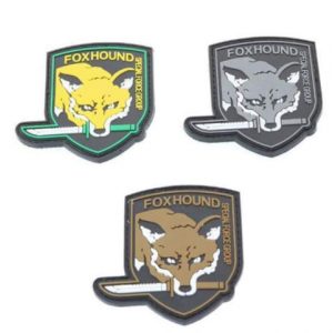 Tactical PVC Patch Airsoft Morale Patch 1 Metal Gear Solid MGS Fox Hound Special Force Group PVC Military Tactical Morale Patch Badges Emblem Applique Hook Patches for Clothes Backpack Accessories