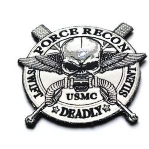Tactical Embroidery Patch Airsoft Morale Patch 1 Marine Corps USMC Force Recon Special Forces Dive Tactical Embroidery Patch Hook & Loop Morale Patch Military Patch for Clothing Accessory Backpack Armband