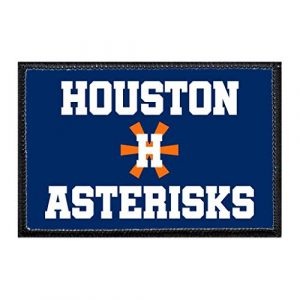 P PULLPATCH Airsoft Morale Patch 1 Houston Asterisks Morale Patch | Hook and Loop Attach for Hats, Jeans, Vest, Coat | 2x3 in | by Pull Patch