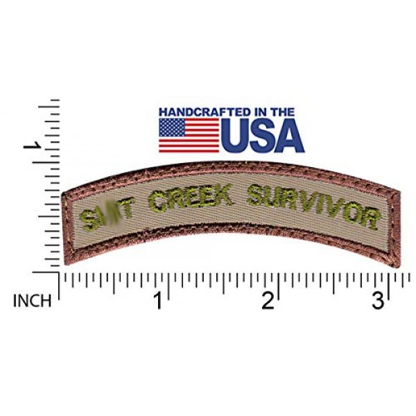 Tactical Patch Works Airsoft Morale Patch 2 Sh-t Creek Survivor Rocker Patch