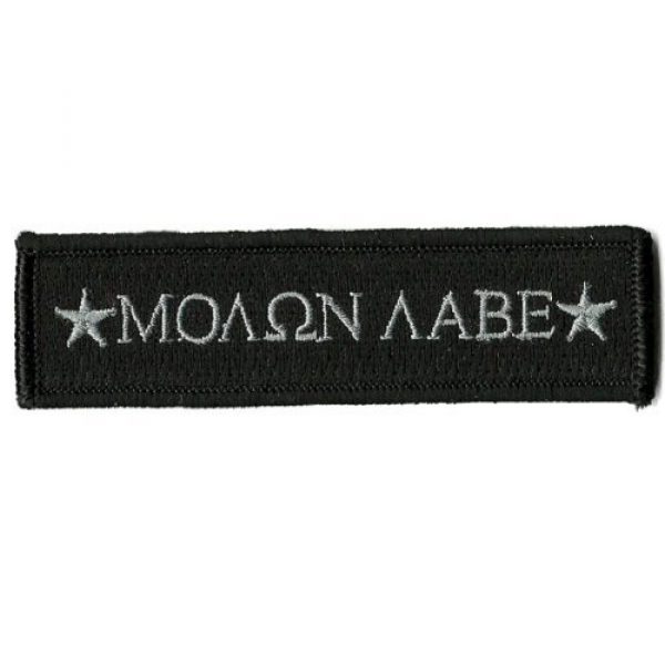 Gadsden and Culpeper Airsoft Morale Patch 1 Molon Labe Morale Tactical Patch - Black by Gadsden and Culpeper