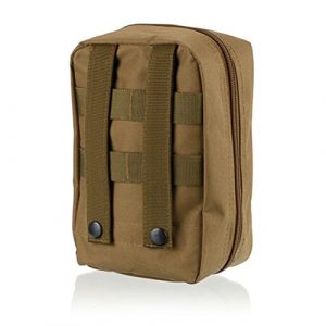 Saumota Tactical Pouch 1 Saumota Waterproof Nylon Empty First Aid Kit Bag Emergency Supplies Bag Medical Pouch-Khaki