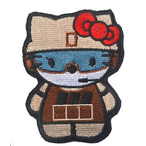 Embroidery Patch Airsoft Morale Patch 1 Hello Kitty As Army Soldier Military Hook Loop Tactics Morale Embroidered Patch