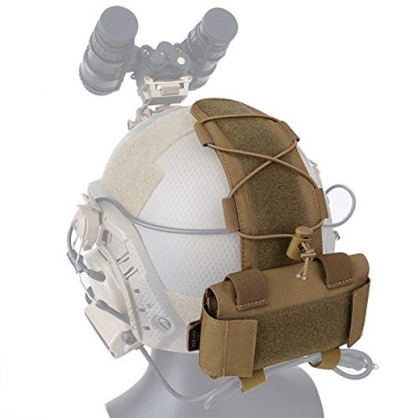 KRYDEX Tactical Pouch 2 KRYDEX Tactical Helmet Battery Pouch Counterweight Pouch MK1 Helmet Battery Pack Balance Weight Bag with Hook&Loop for Tactical Helmet