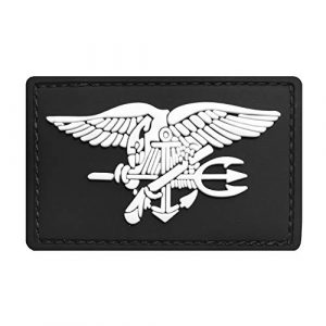 Morton Home Airsoft Morale Patch 1 Morton Home US Navy Seal Team Military Morale Rubber Badges Patch Tactical Navy Seal Team Trident Rubber Badges Patch (Black)
