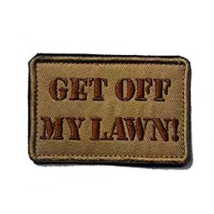 Tactical Embroidery Patch Airsoft Morale Patch 1 Get Off My Lawn Embroidery Patch Military Tactical Morale Patch Badges Emblem Applique Hook Patches for Clothes Backpack Accessories