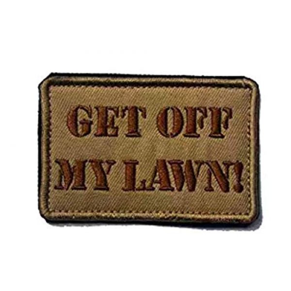 Tactical Embroidery Patch Airsoft Morale Patch 1 Get Off My Lawn Embroidery Patch Military Tactical Morale Patch Badges Emblem Applique Hook Patches for Clothes Backpack Accessories