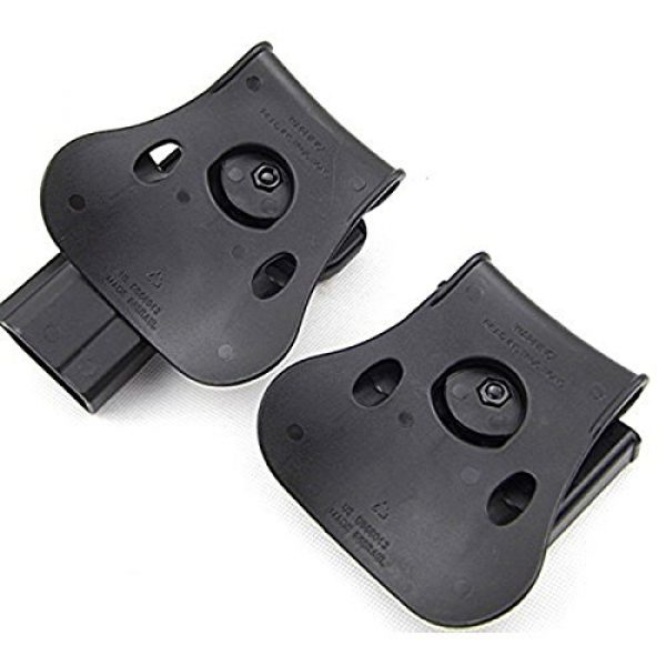 AUKMONT Tactical Pouch 4 AUKMONT Tactical Retention Roto Paddle Holster & Double Magazine Pouch for PT1911