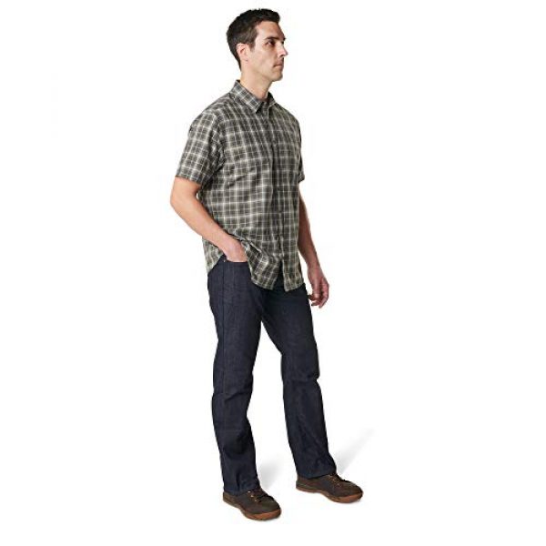 5.11 Tactical Shirt 3 5.11 Tactical Men's Poly-Cotton Hunter Plaid Short Sleeve Shirt, Style 71374