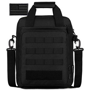 Protector Plus Tactical Pouch 1 Protector Plus Tactical Messenger Bag Men Military MOLLE Tote Sling Shoulder Pack Tool Briefcase Assault Gear Handbags Case Outdoor Utility Carry Satchel (Patch Included)