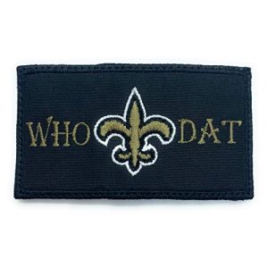 Almost SGT Airsoft Morale Patch 1 Saints WHO DAT Patch - Funny Tactical Military Morale Embroidered Patch Hook Backing