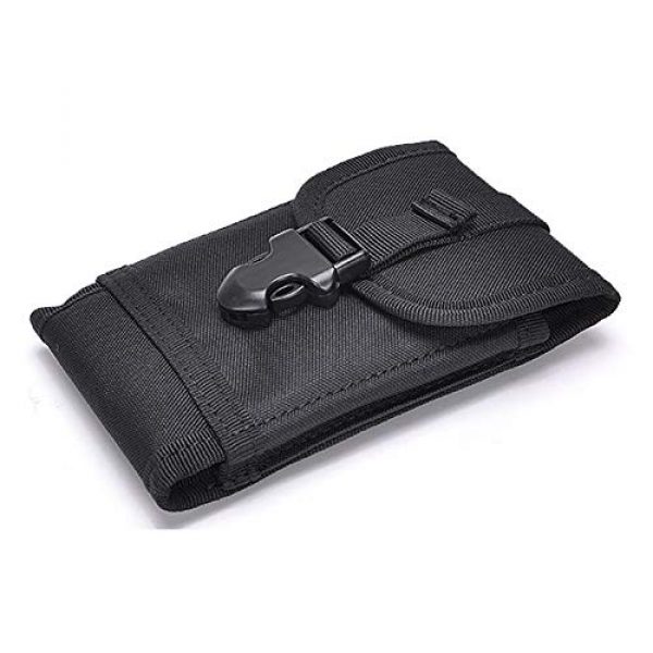 MUMUGUO Tactical Pouch 5 MUMUGUO Outdoor MOLLE Tactical Military Pouch Army Black Waist Holster Smartphone Pouch Military 1000D Nylon Hook Loop Belt Phone Holster Phone with Slim Case