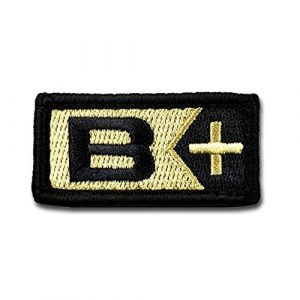 BASTION Airsoft Morale Patch 1 BASTION Morale Patches (Blood Type B Pos, ACU) | 3D Embroidered Patches with Hook & Loop Fastener Backing | Well-Made Clean Stitching | Military Patches for Tactical Bag, Hats & Vest