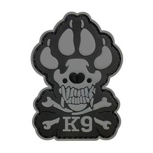 Morton Home Airsoft Morale Patch 1 Morton Home K9 & Crossbone Killer Attack Police Dog Fastener PVC Embroidered Army Swat Morale Hook Loop Backing Tactial Badge Swat for Service Animal Vest Morale Patch
