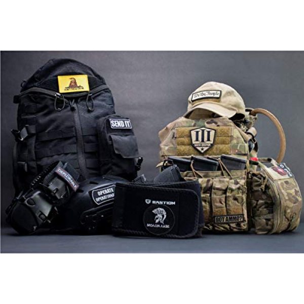 BASTION Airsoft Morale Patch 7 BASTION Morale Patches (Whiskey Tango Foxtrot, BNW) | 3D Embroidered Patches with Hook & Loop Fastener Backing | Well-Made Clean Stitching, Military Patches for Tactical Bag, Hats & Vest
