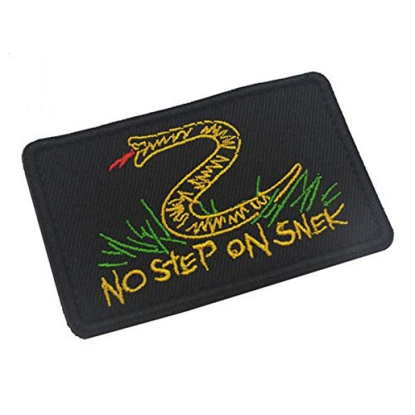 SOUTHYU Airsoft Morale Patch 5 SOUTHYU 2 Pieces Embroidered No Step On Snek Tactical Morale Patches Military Emblem Badge Fastener Hook and Loop Patch
