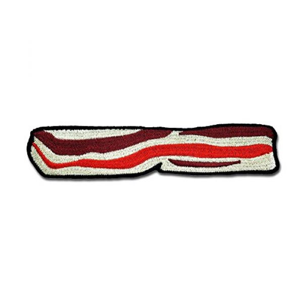 BASTION Airsoft Morale Patch 1 BASTION Morale Patches (Bacon Red) | 3D Embroidered Patches with Hook & Loop Fastener Backing | Well-Made Clean Stitching | Military Patches Ideal for Tactical Bag, Hats & Vest