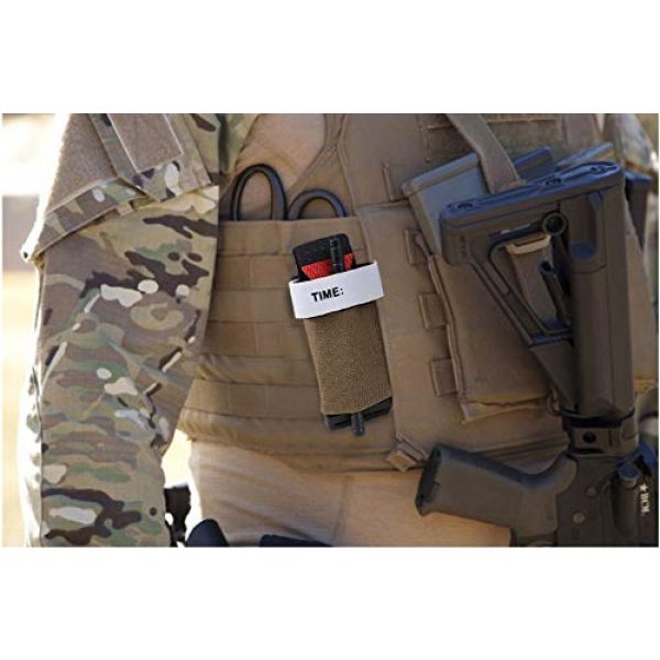 KRYDEX Tactical Pouch 6 KRYDEX Elastic Tourniquet Holder with Hook & Loop for Tactical Vest Chest Rig Competition Belt