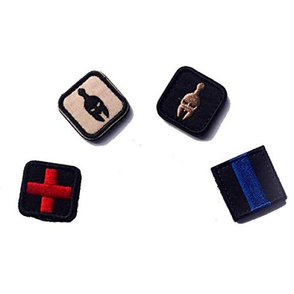 Tactical Embroidery Patch Airsoft Morale Patch 1 4pcs Small Size Sparta Warriors Tactical Embroidery Patch Hook & Loop Morale Patch Military Patch for Clothing Accessory Backpack Armband